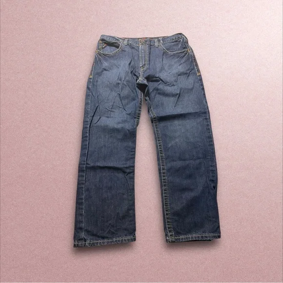 ariat fr m3 loose jeans men’s 40x32 blue denim baggy workwear - Picture 1 of 6